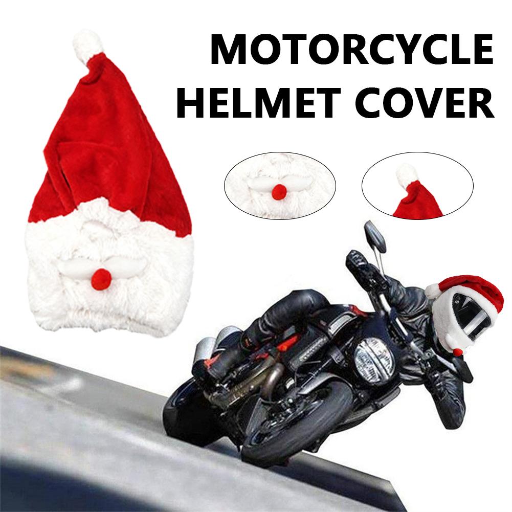Santa Hat Plush - Motorcycle Santa Claus Funny Cover Elastic
