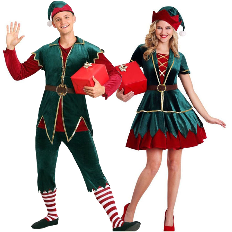 Carnival Couple Xmas Mascot Co - огляд і ціна Elf Costume Christmas
