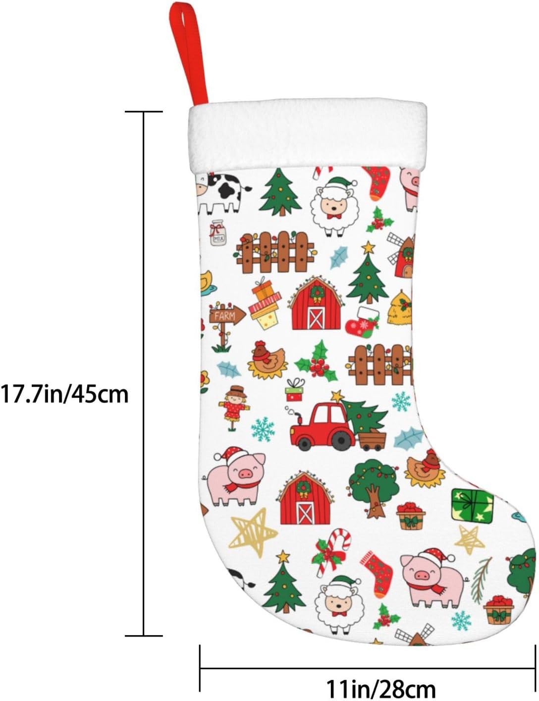 Farm Animals Christmas Stockin - огляд і ціна Christmas Stocking Hanging