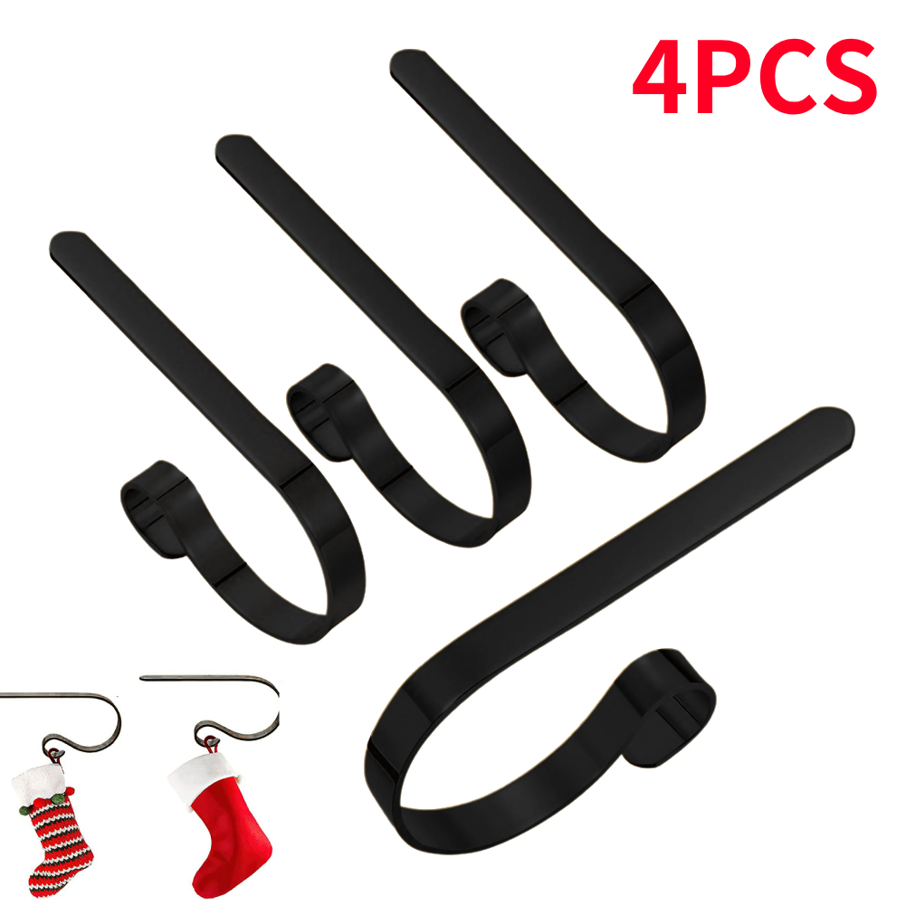 4Pcs Iron Black Christmas Stoc - огляд і ціна Christmas Stocking Hanging