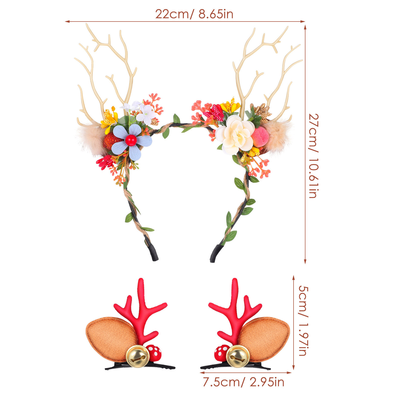 1Set Antler Headband Women Rei - огляд і ціна Reindeer Antlers Headband
