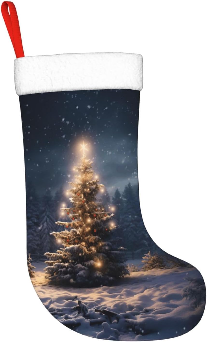 Christmas Tree Snow gift Stock - огляд і ціна Christmas Stocking Hanging