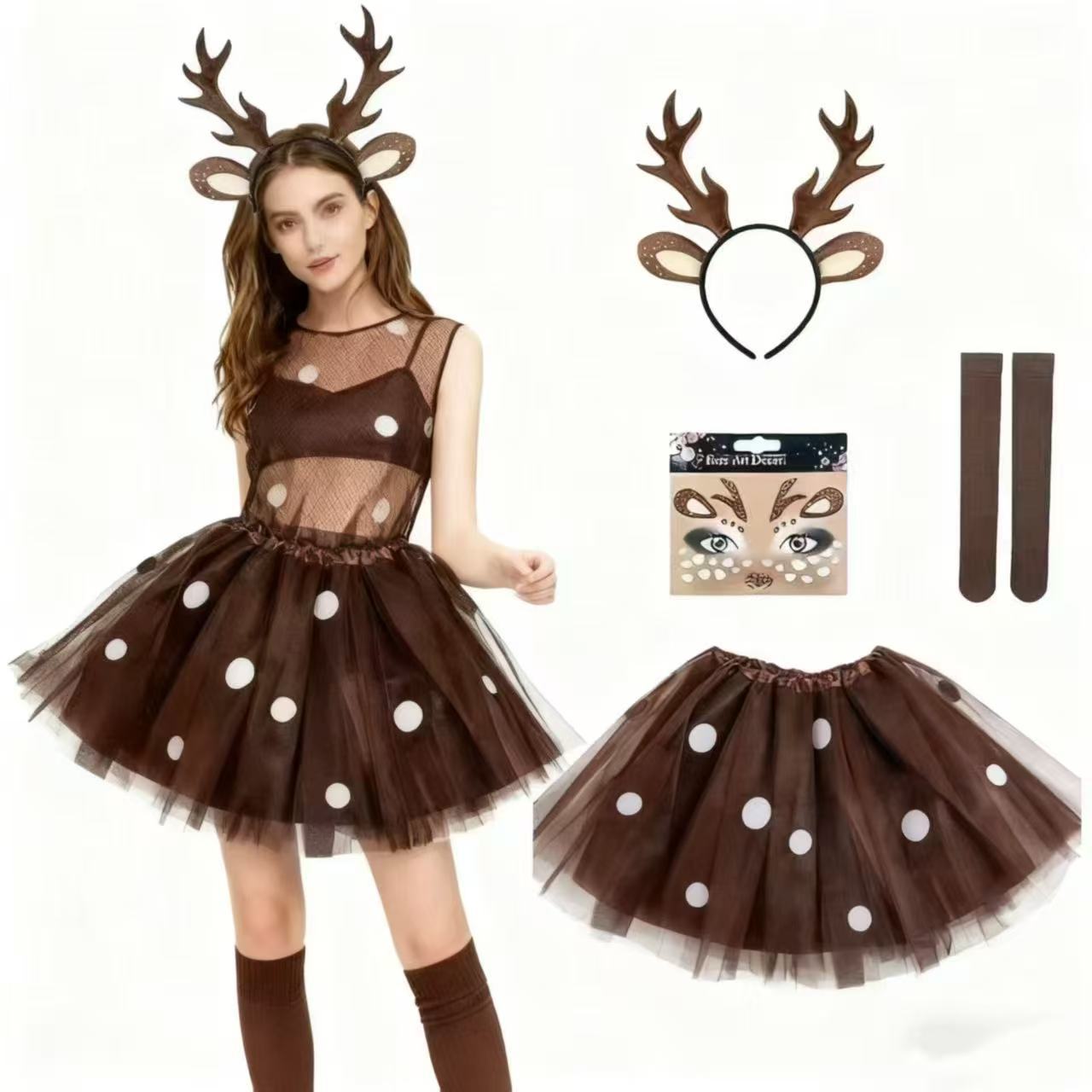 Reindeer Costume Set Antler He - огляд і ціна Reindeer Antlers Headband